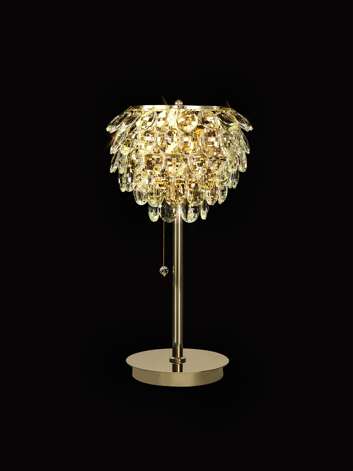 Coniston French Gold Crystal Table Lamps Diyas Designer Table Lamps